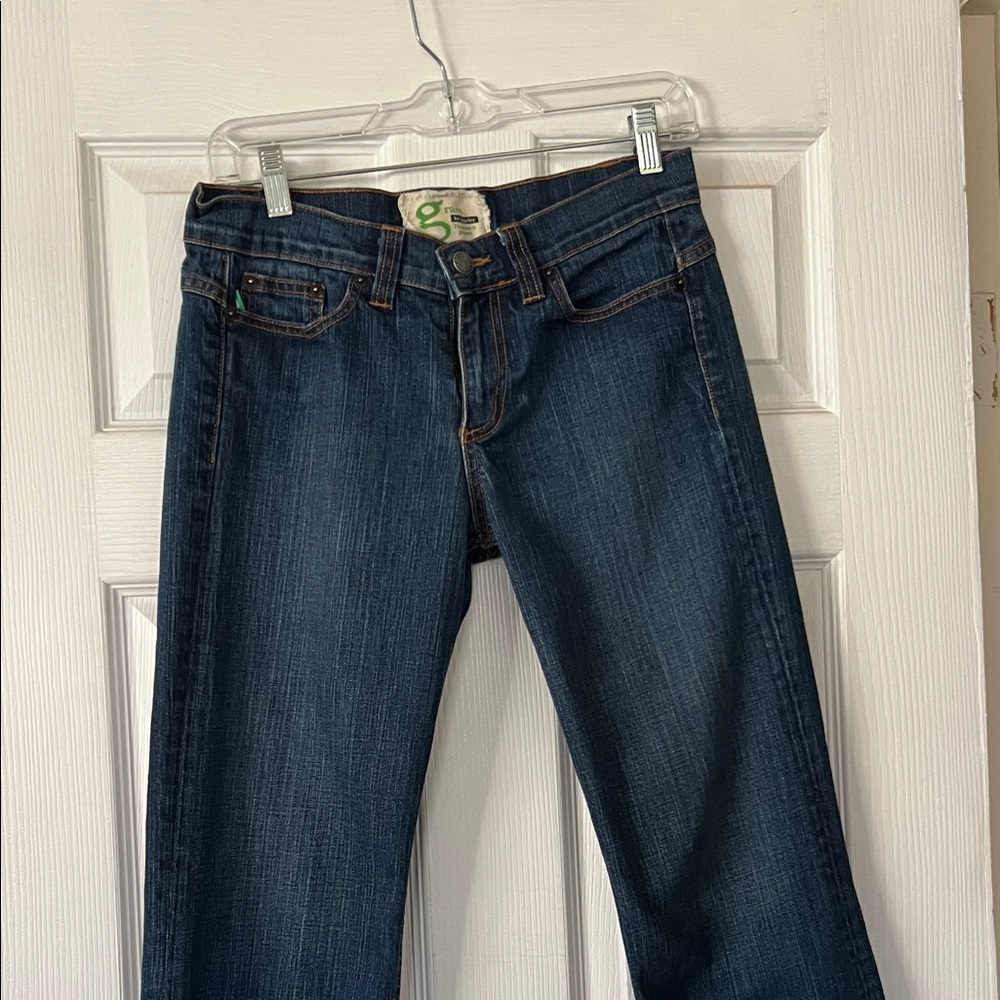 Grass Collection Dark Blue Boot Cut Jeans